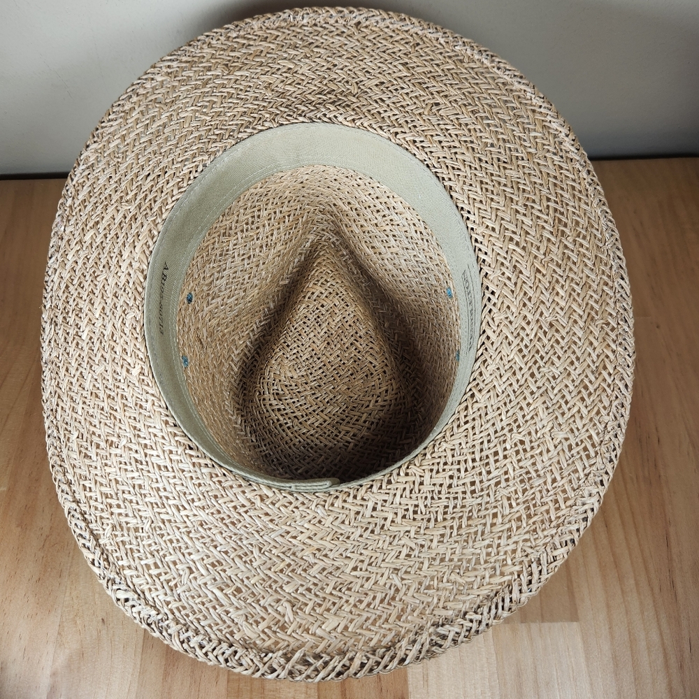 PENDLETON Men's Hat Medium Straw Made USA Fedora Wide Brim Outdoor Western - Picture 8 of 10